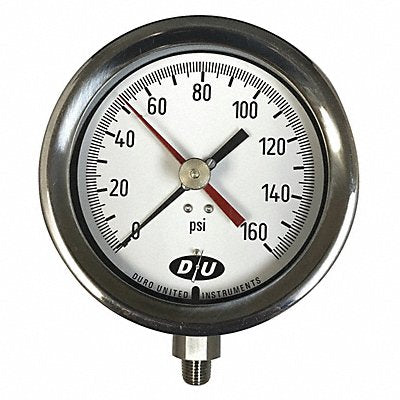 DURO 42071013MAXHAND K4217 Pressure Gauge 4-1/2 Dial Size