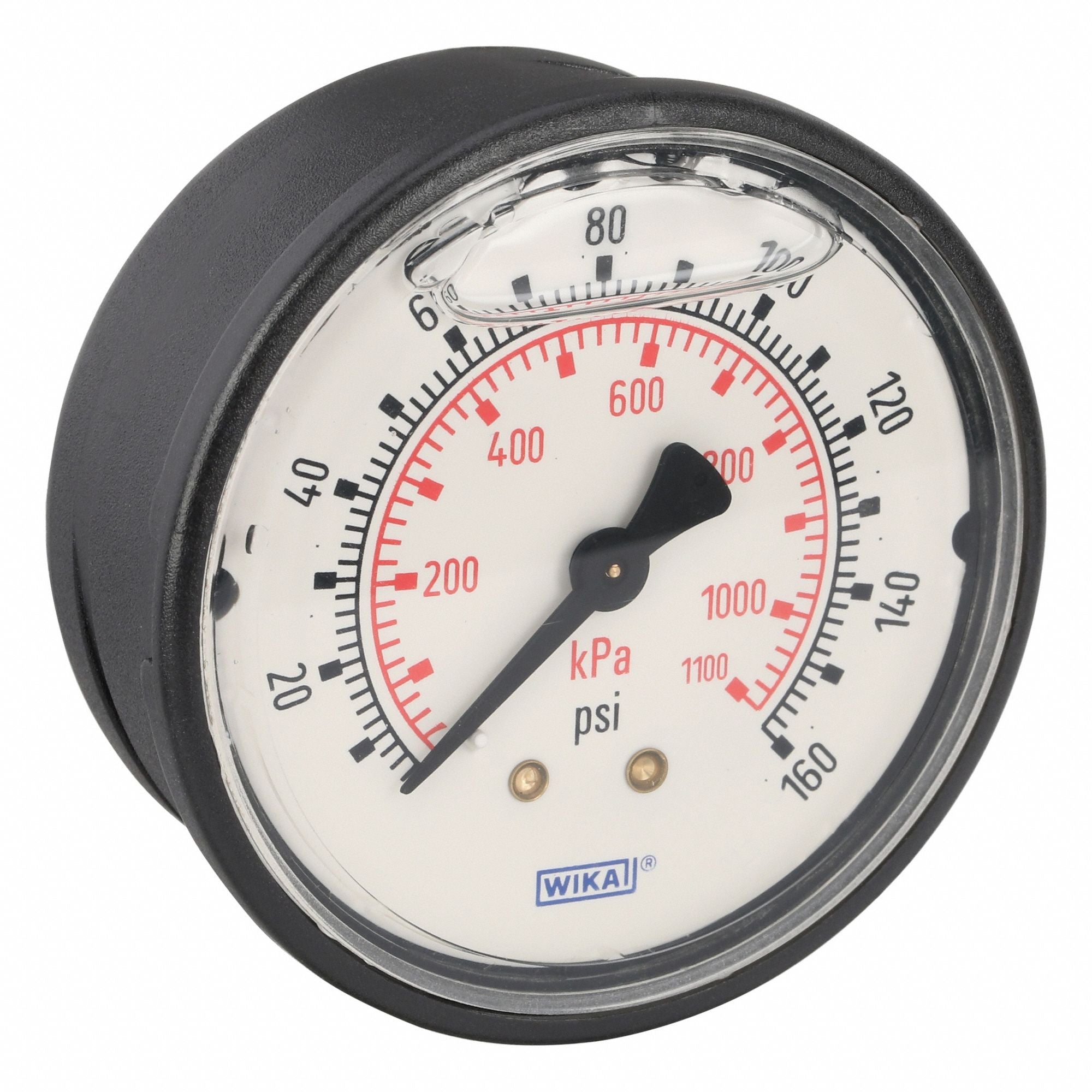 WIKA 1131325160B Pressure Gauge 2-1/2 Dial Size Back