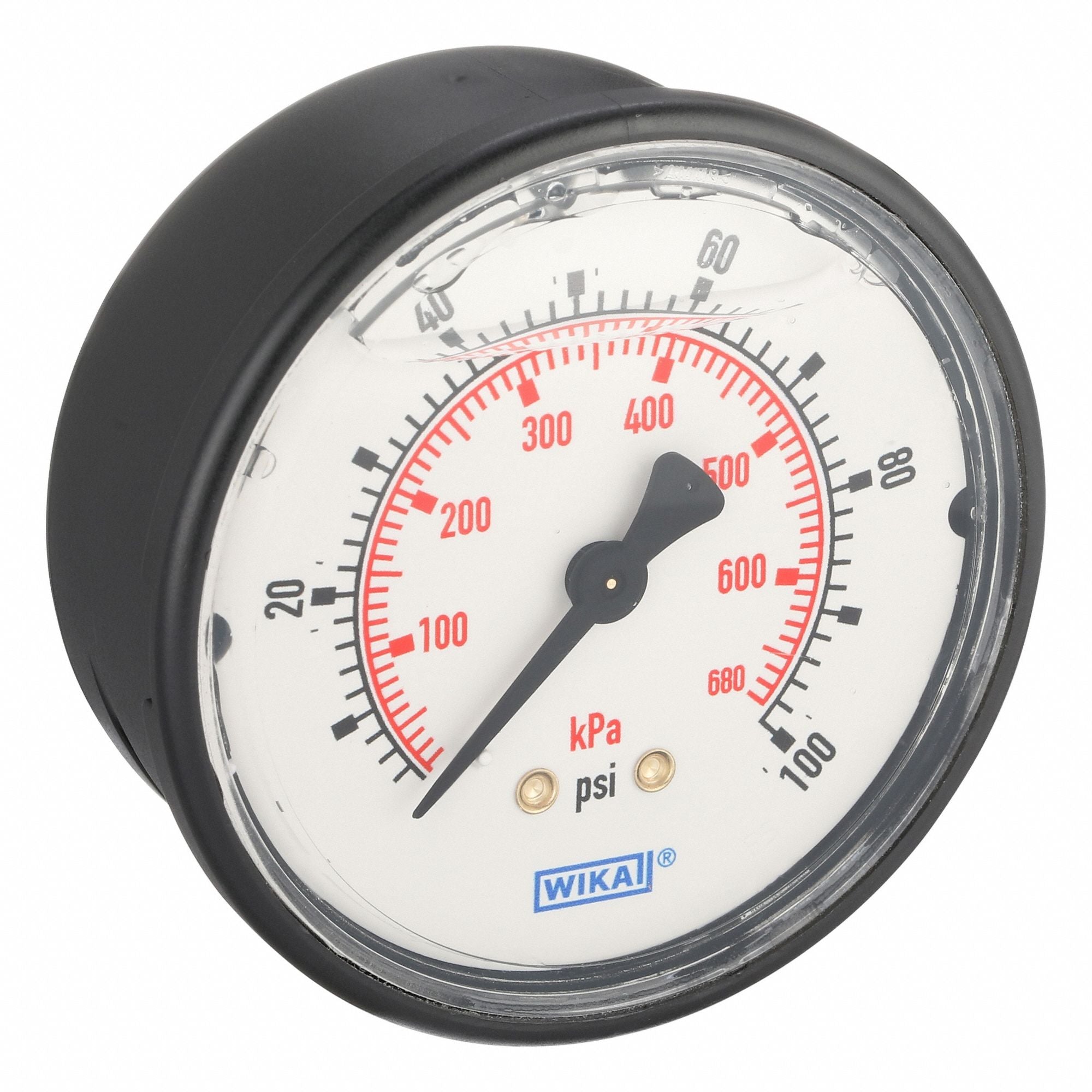 WIKA 1131325100B Pressure Gauge 2-1/2 Dial Size Back