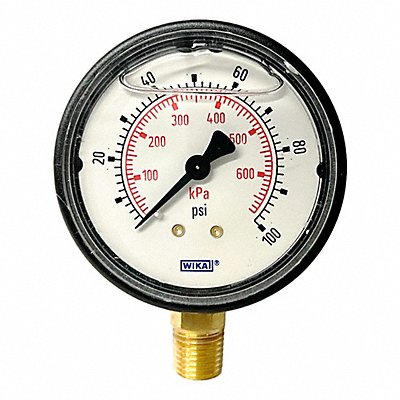 WIKA 1131325100L Pressure Gauge 2-1/2 Dial Size Bottom