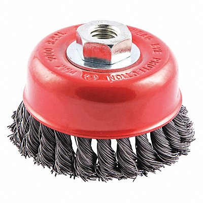 GRAINGER 66254443300 Cup Brush Wire 0.020 Dia Carbon Steel