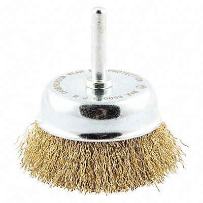 GRAINGER 66254442996 Cup Brush Wire 0.014 Dia Brass
