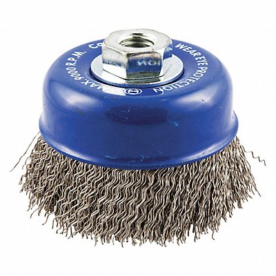 GRAINGER 66254442948 Cup Brush Wire 0.020 Dia SS