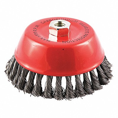 GRAINGER 66254442985 Cup Brush Wire 0.014 Dia Carbon Steel