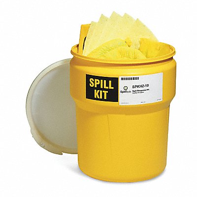 SPILLTECH SPKHZ10 Spill Kit Drum Chemical/Hazmat 18 H