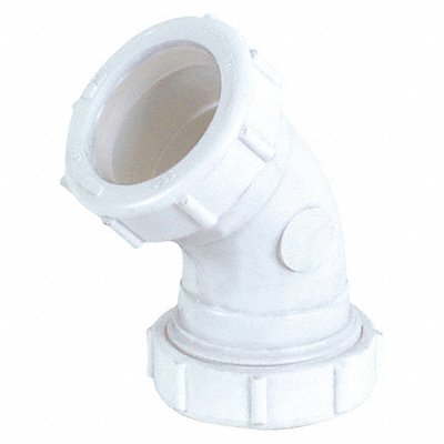 GRAINGER 35333 Elbow Plastic 1 1/2 in Pipe Size