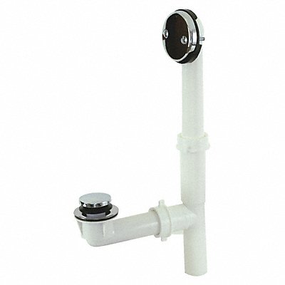 GRAINGER 35217 Tip-Toe Bath Waste White