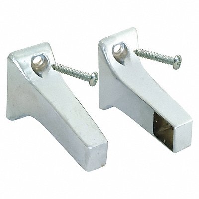 GRAINGER 15153 Towel Bar Brackets Zinc 1 3/8 in H PR
