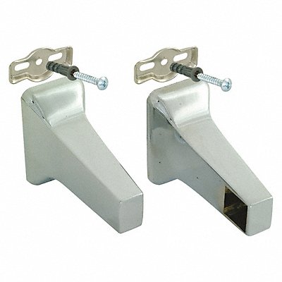 GRAINGER 15155 Towel Bar Brackets Zinc 1 3/8 in H PR