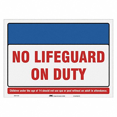 CONDOR 444M46 Safety Sign 20 in x 28 in Polyethylene