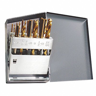 GREENFIELD THREADING 330084 Drill/Tap Set 18pc UNC