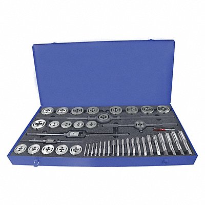 GREENFIELD THREADING 423163 Tap/Die Set 45pc UNC UNF UNS