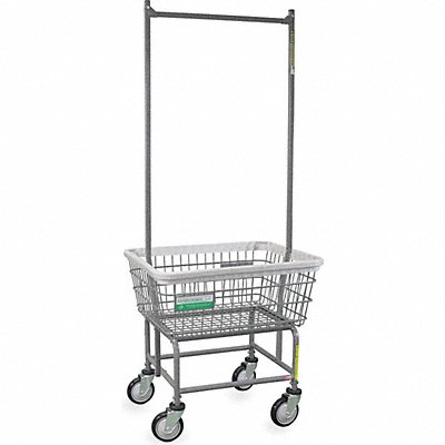 R B WIRE PRODUCTS INC. 100E58ANTI Wire Laundry Cart 600 lb Ld Cap. Grey