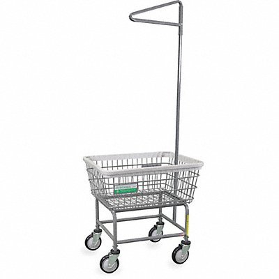 R B WIRE PRODUCTS INC. 100E91ANTI Wire Laundry Cart 600 lb Ld Cap. Grey
