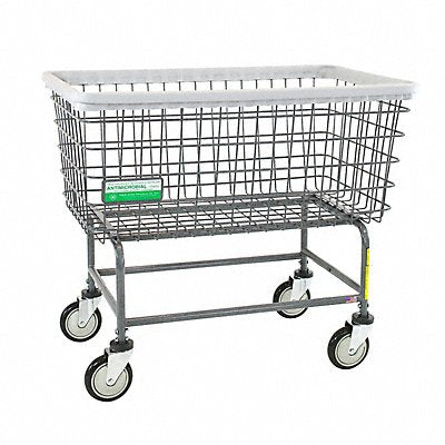R B WIRE PRODUCTS INC. 201HANTI Wire Laundry Cart 600 lb Ld Cap. Grey