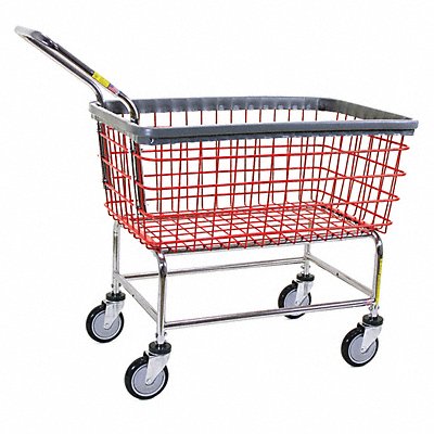 R B WIRE PRODUCTS INC. 200CFRLCH Wire Laundry Cart 600 lb Ld Cap. Red