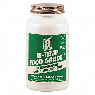 ANTI-SEIZE TECHNOLOGY 41010 Food Grade Anti-Seize 8 oz BrshTp Cn