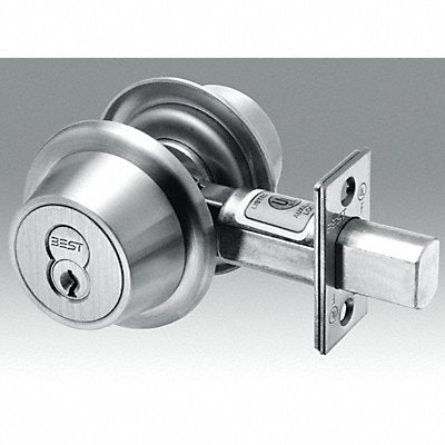 BEST 8T37MSTK626 Deadbolt Cylindrical Satin Chrome