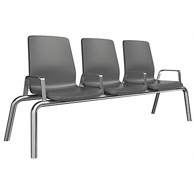 CORTECH 34BKG Structured Seating 3 Seats Black