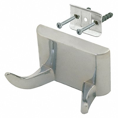 GRAINGER 15241 Robe Hook Metal Chrome Plated 2 1/4 in W
