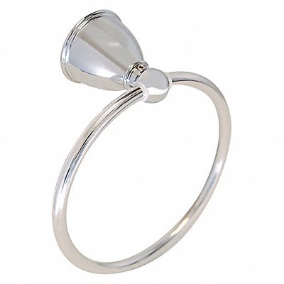 GRAINGER 16254 Towel Ring Metal Chrome Plated 6 in w