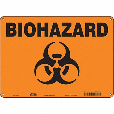 CONDOR 447V62 Safety Sign 10 inx14 in Aluminum