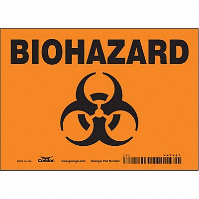CONDOR 447V67 Safety Sign 5 inx7 in Vinyl