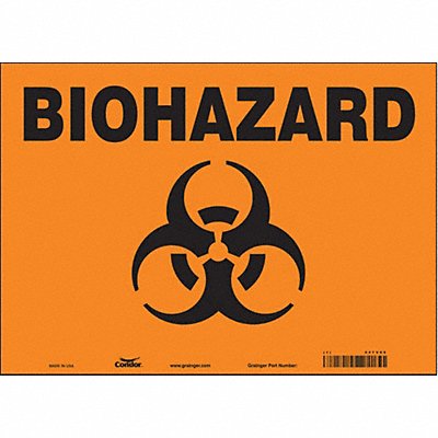 CONDOR 447V69 Safety Sign 10 inx14 in Vinyl