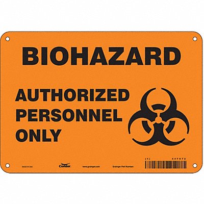 CONDOR 447V72 Safety Sign 7 inx10 in Polyethylene