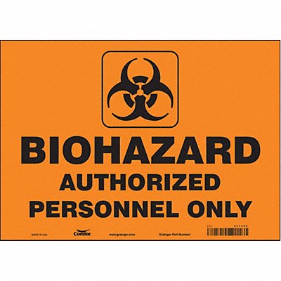 CONDOR 447V93 Safety Sign 10 inx14 in Vinyl