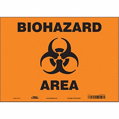 CONDOR 447W47 Safety Sign 10 inx14 in Vinyl