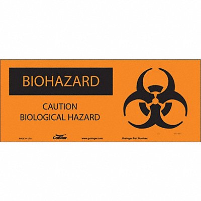 CONDOR 447W82 Safety Sign 7 in x 17 in Vinyl