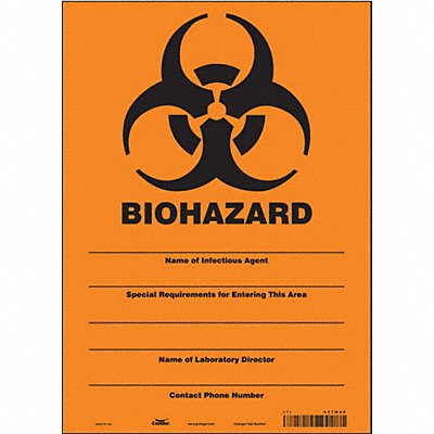 CONDOR 447W88 Safety Sign 14 inx10 in Vinyl