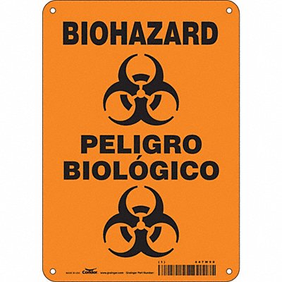 CONDOR 447W90 Safety Sign 10 inx7 in Aluminum