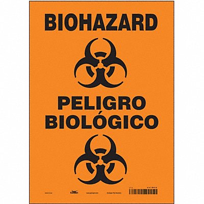 CONDOR 447W95 Safety Sign 14 in x 10 in Vinyl