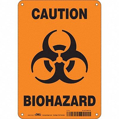 CONDOR 447W99 J8124 Safety Sign 10 inx7 in Polyethylene
