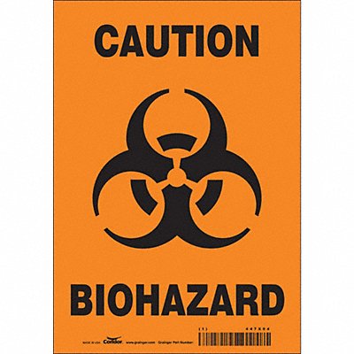 CONDOR 447X04 J8124 Safety Sign 10 inx7 in Vinyl