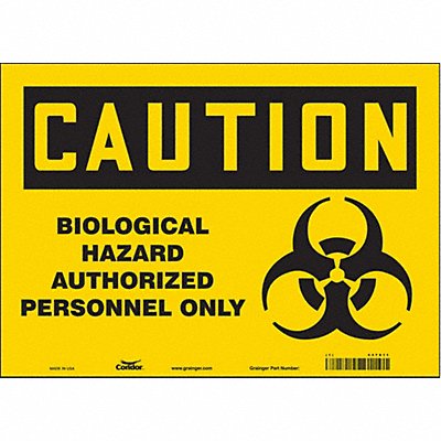 CONDOR 447X11 Safety Sign 10 inx14 in Vinyl