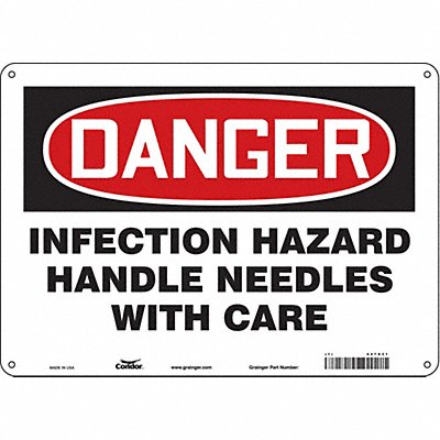 CONDOR 447X31 Safety Sign 10 in x 14 in Aluminum