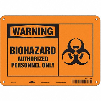 CONDOR 447X46 Safety Sign 7 inx10 in Polyethylene