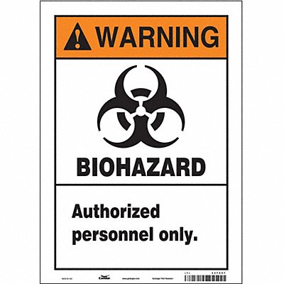 CONDOR 447X57 Safety Sign 14 inx10 in Vinyl