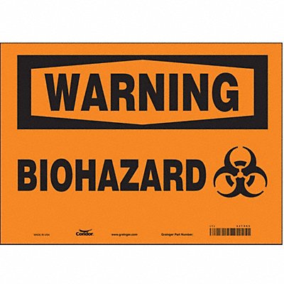 CONDOR 447X63 Safety Sign 10 inx14 in Vinyl