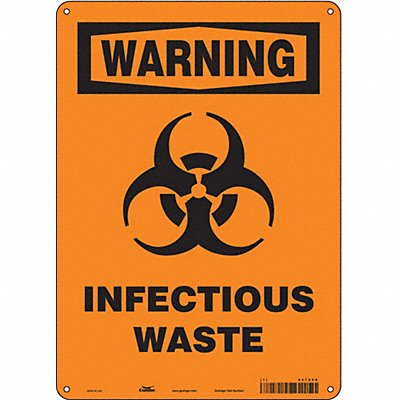 CONDOR 447X68 Safety Sign 14 in x 10 in Polyethylene