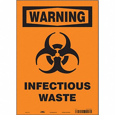 CONDOR 447X69 Safety Sign 10 inx7 in Vinyl