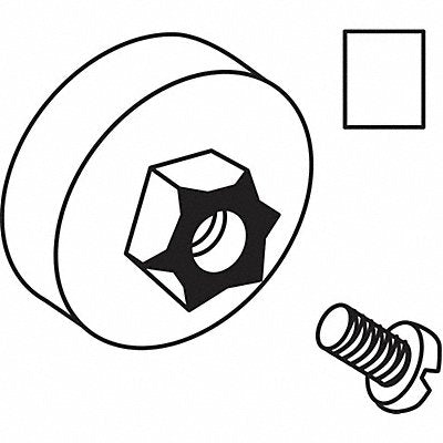 GRAINGER 2150 Door Roller Nylon 3/4 L