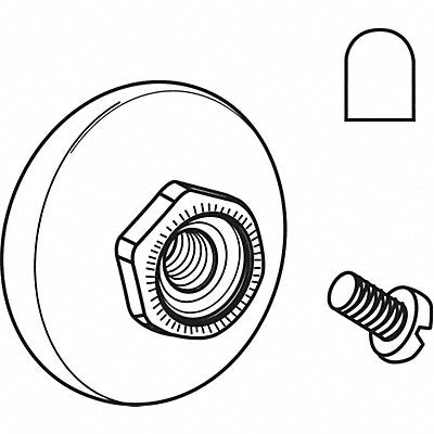 GRAINGER 2151 Door Roller Nylon 3/4 L 3/8 Depth