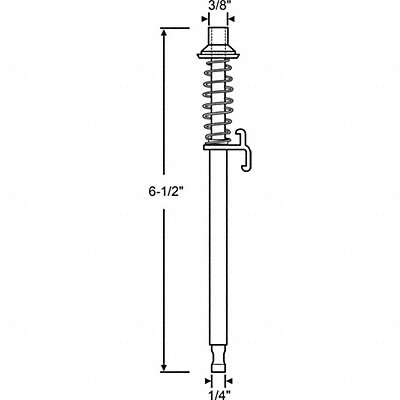 GRAINGER 1102 Door Pin Steel 6-1/2 L