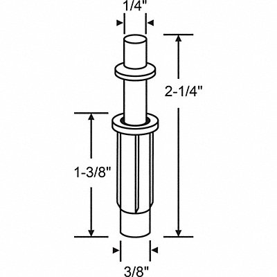 GRAINGER 2110 Door Top Pivot Nylon/Steel 2-1/4 L