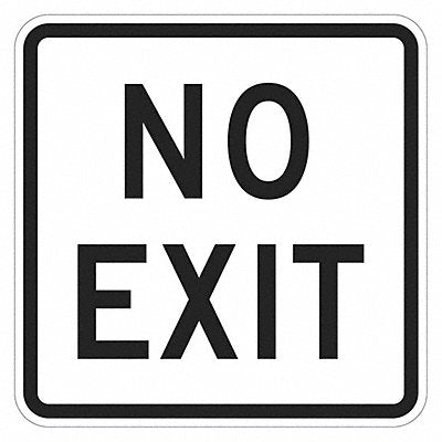 LYLE T11915HI12x12 No Exit Sign For Parking Lots 12 x 12