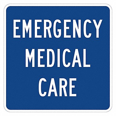 LYLE T11799DG12x12 Emergency Medical Care Sign 12 x 12